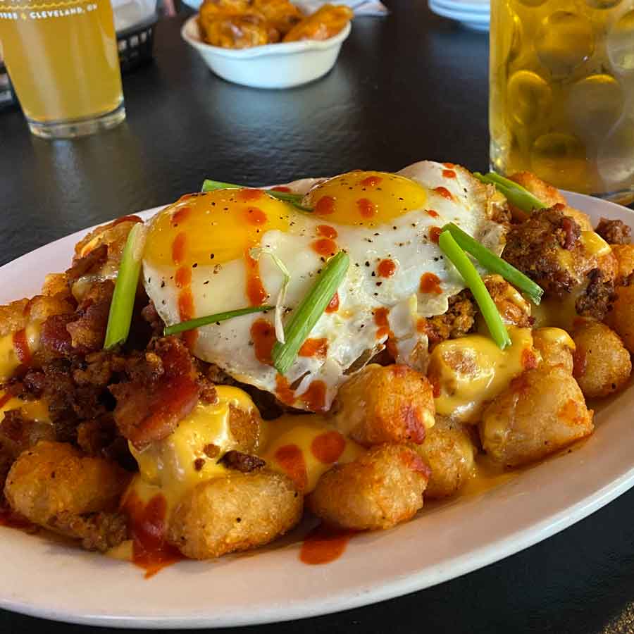 Wake and bake tots are a fan favorite at Buckeye Beer Engine.